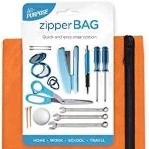 Cumberland Concepts 1ct Large All-purpose Nylon Zipper Bag - Orange